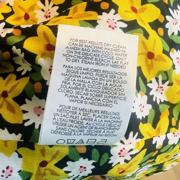 Cabi Womans Navy Headline Topper Multi Stripe Flower Accent Tweed Coat Size 8 - Picture 7 of 8